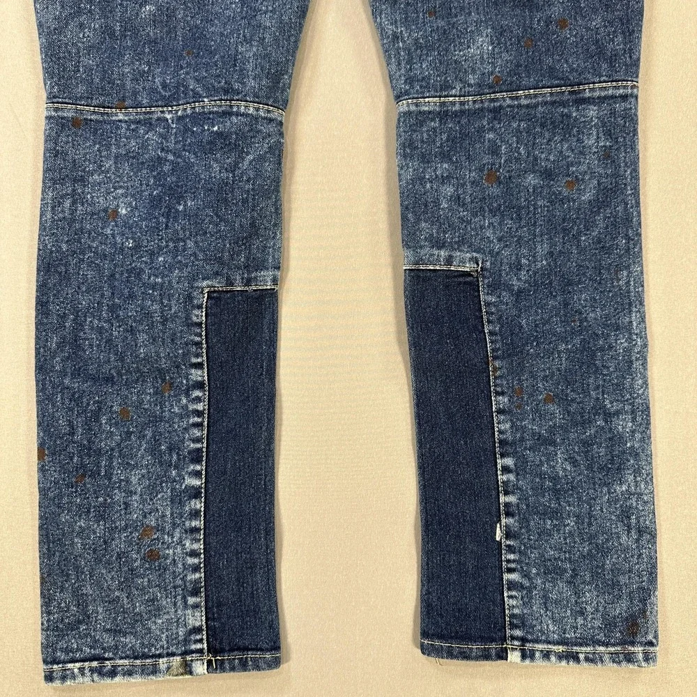 Southpole Jeans Mens 32x32 Medium Wash Blue Skinny Slim Distressed Ripped Knees - Picture 8 of 10